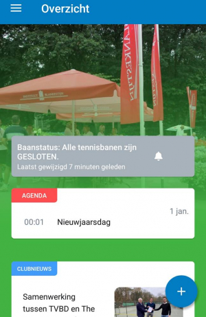 ClubApp - Banen gesloten